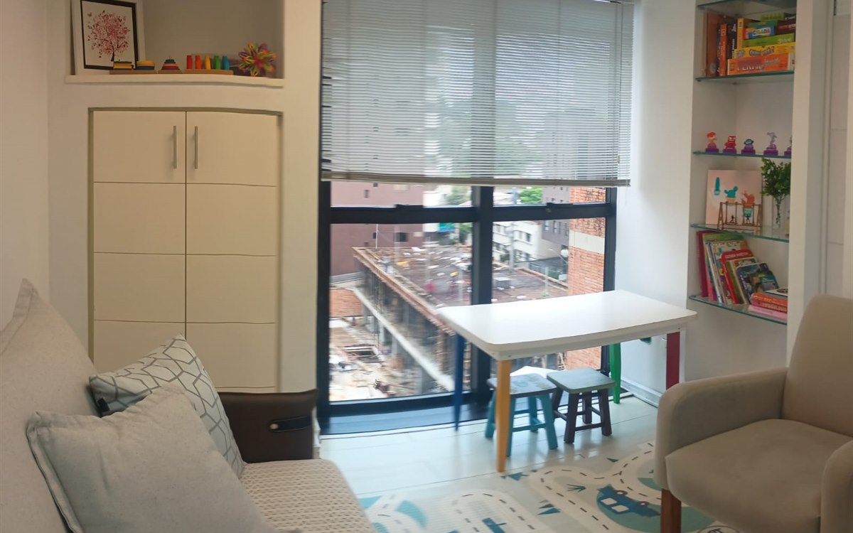 Sala preparada para avaliação de crianças